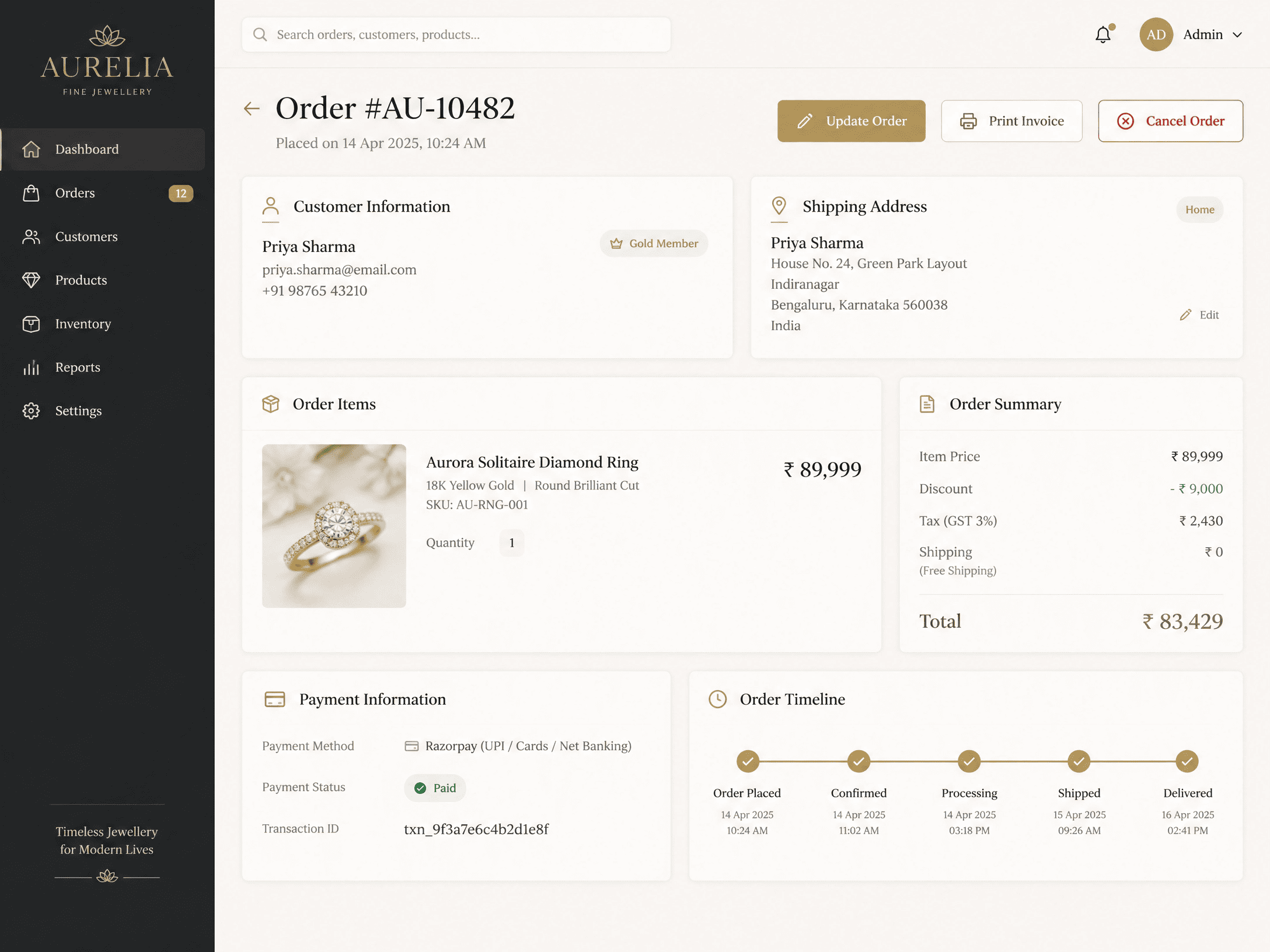 High-Value Order Verification & Escrow